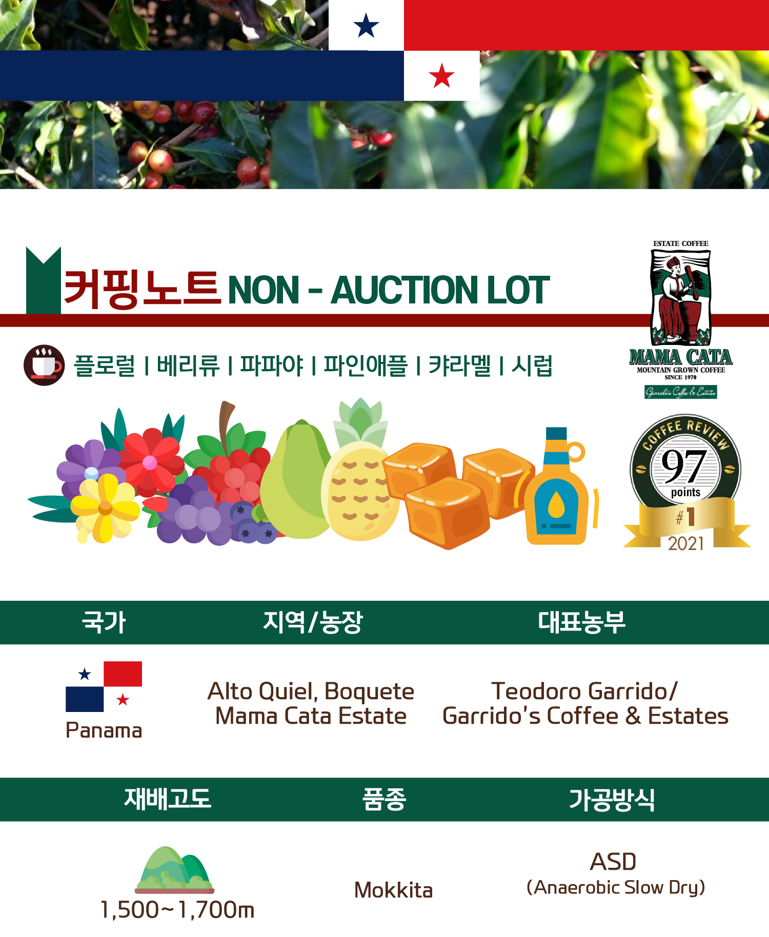 [파나마] 마마카타 모키타 ASD 내추럴 2021 BOP #1 - Non Auction